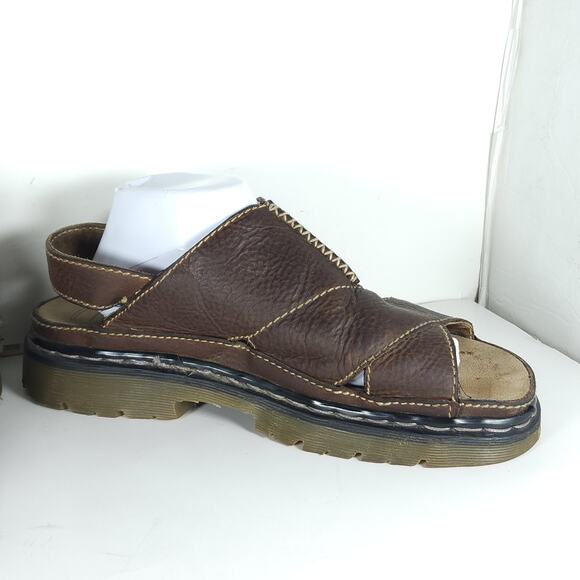 Dr. Martens Vtg Y2K Men\'s US 12 Brown Leather Strappy Fisherman Sandals England main image 12